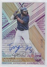 2019 Panini Elite Extra Edition Aspirations Purple /100 Trey Harris #178 Auto