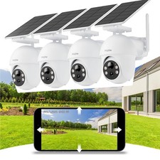 Security Cameras Wireless Outdoor 4-Cam Pack, Night Vision Solar