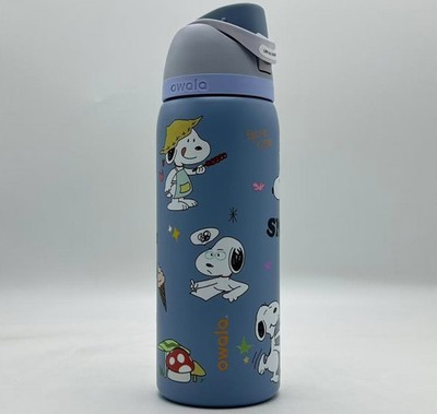 New Snoopy Owala 32oz BLUE Water Bottle Stainless Steel Exclusive