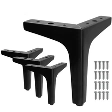 4pcs 5 Inch Furniture Legs, Modern Style Furniture/ Sofas Legs Metal Matte Black