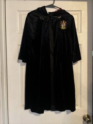 Harry Potter,unixe Black Griffindor Black And Red Hooded Robe Custome Size (7-8)
