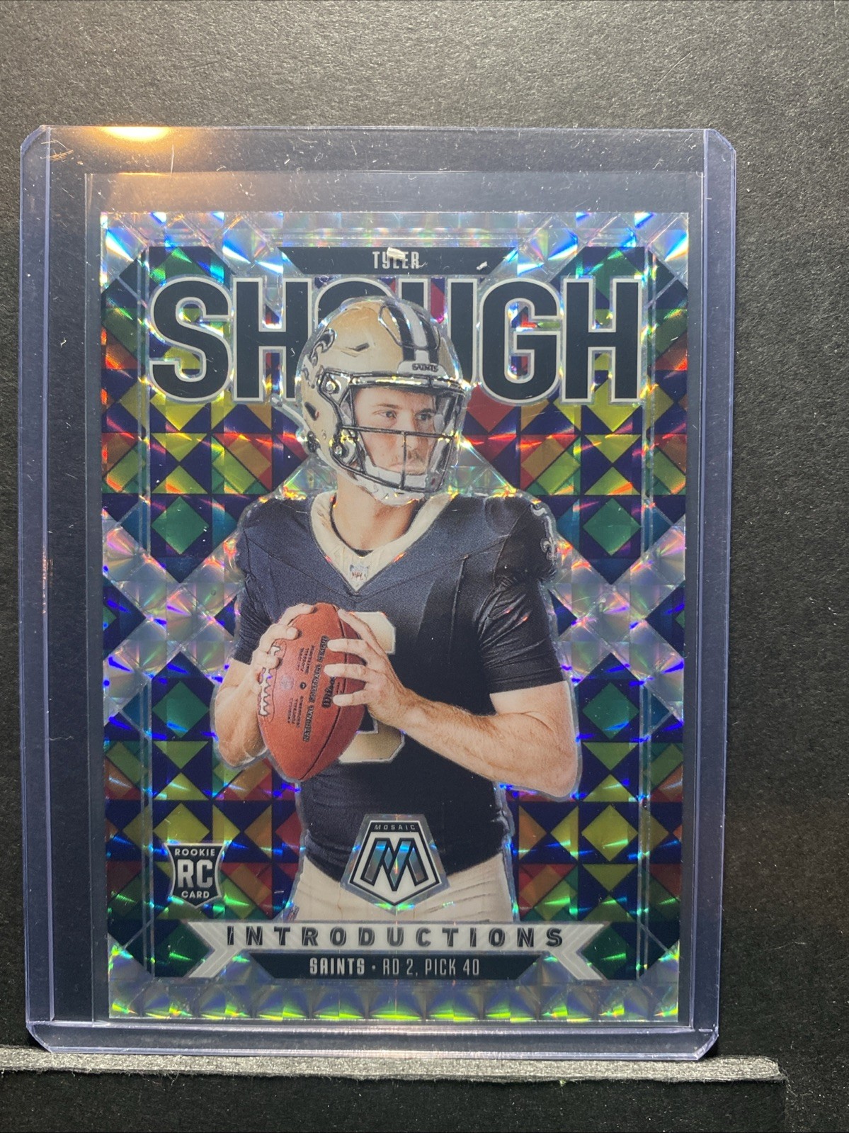 2025 Mosaic Tyler Shough Introductions Silver Mosaic Prizm (RC)