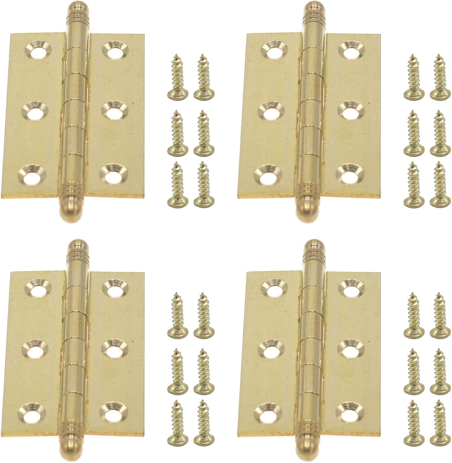 Pack of 4 2.5 Inch Door Butt Hinges, Mini Cabinet Decorative Folding Butt Hin