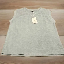 Universal Thread Ribbing Sweatshirt Womens Medium Green Sleeveless Textured Top