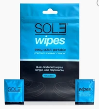 SOL3® Shoe Wipes Premium Sneaker Cleaner Wipes 12 Pk.