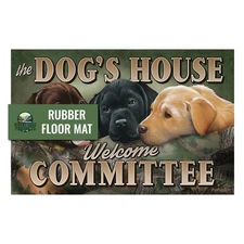 Rivers Edge Products Rubber Door Mat, 26" x 17" Anti-Slip Indoor or Outdoor