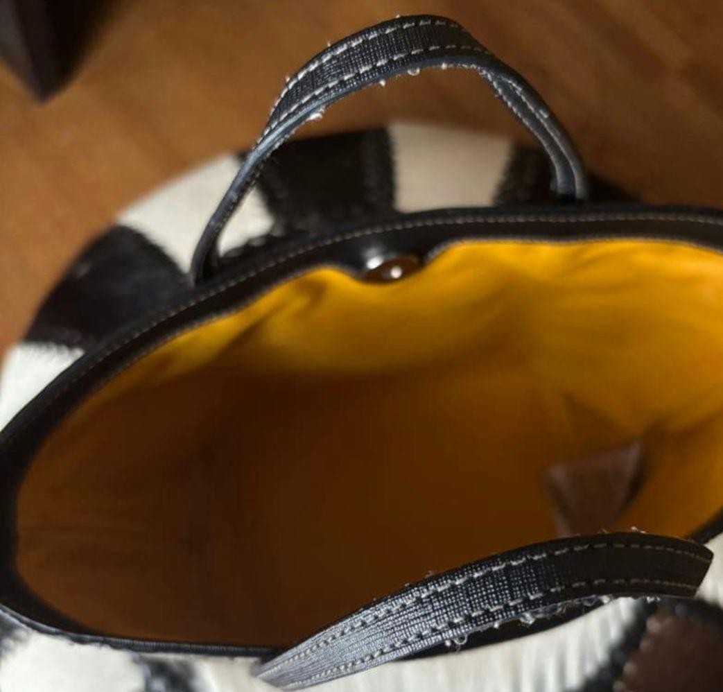 GUCCI Kids Bat Tote Bag Black GG Canvas Leather Handle Authentic thumbnail 9