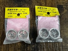 Vintage Nos Ervco 124 4 Slot Car Wheels Wide Rim Mag Type 255 16
