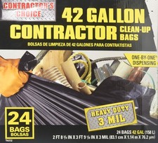 Contractors Choice 24-Count 42-Gallon Outdoor Construction Trash Bags