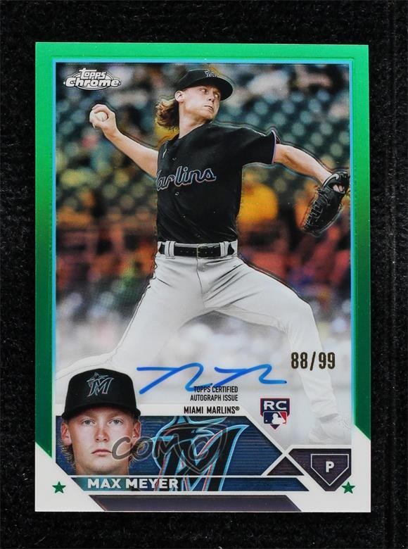 2023 Topps Chrome Rookie Auto Green Refractor 88/99 Max Meyer #RA-MME Auto 0m7x