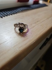 Vintage Sterling Silver Blue Sapphire Ring Size 5