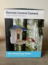 Smart AI Recognition Bird Feeder HD Streaming Video Solar Open Box