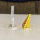 Lot of 2 Toy Plastic Miniature Construction Road Traffic Signs - “Caution” Arrow — photo 4