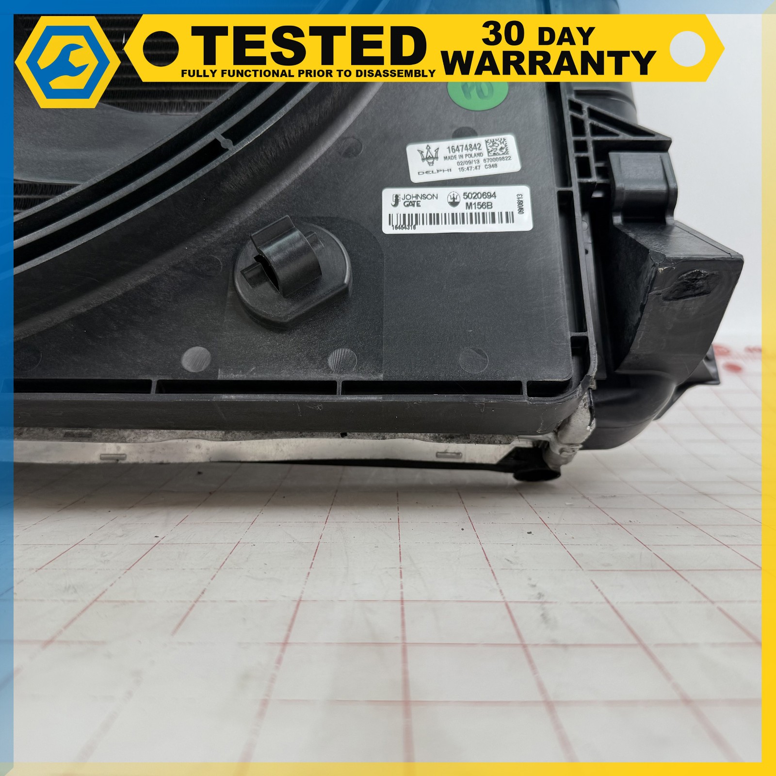 14-17 MASERATI GHIBLI ENGINE COOLING RADIATOR / A/C CONDENSER / FAN MOTOR OEM