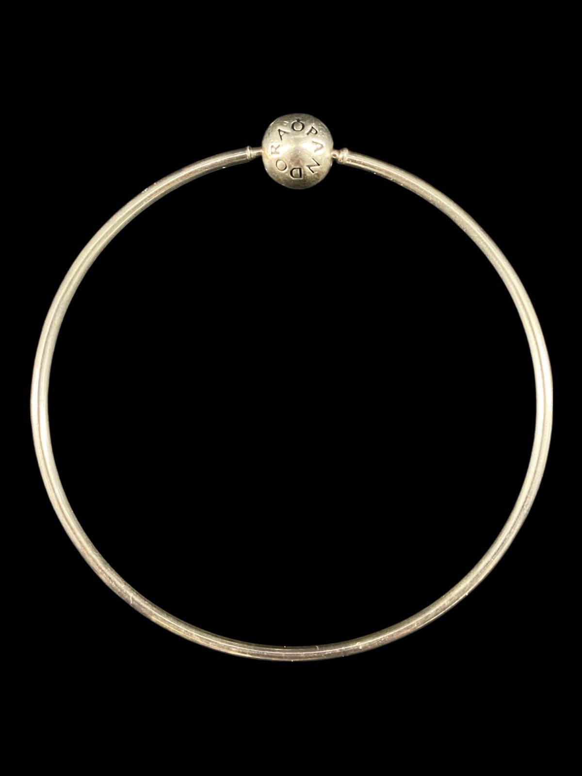 PANDORA Sterling Silver Essence Charm Bangle Bracelet 925