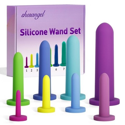 Pelvic Floor Trainer Kit: Silicone Wand Set with Soft & Flexible Design for G...