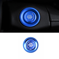 For GMC SIERRA 1500 2022-2026 Blue Aluminum Interior Start Stop Button Cover