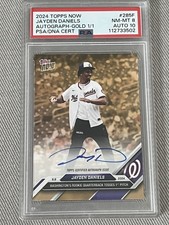 2024 Topps Now - Jayden Daniels #285 Gold /1 (RC).  PSA 8, Auto 10