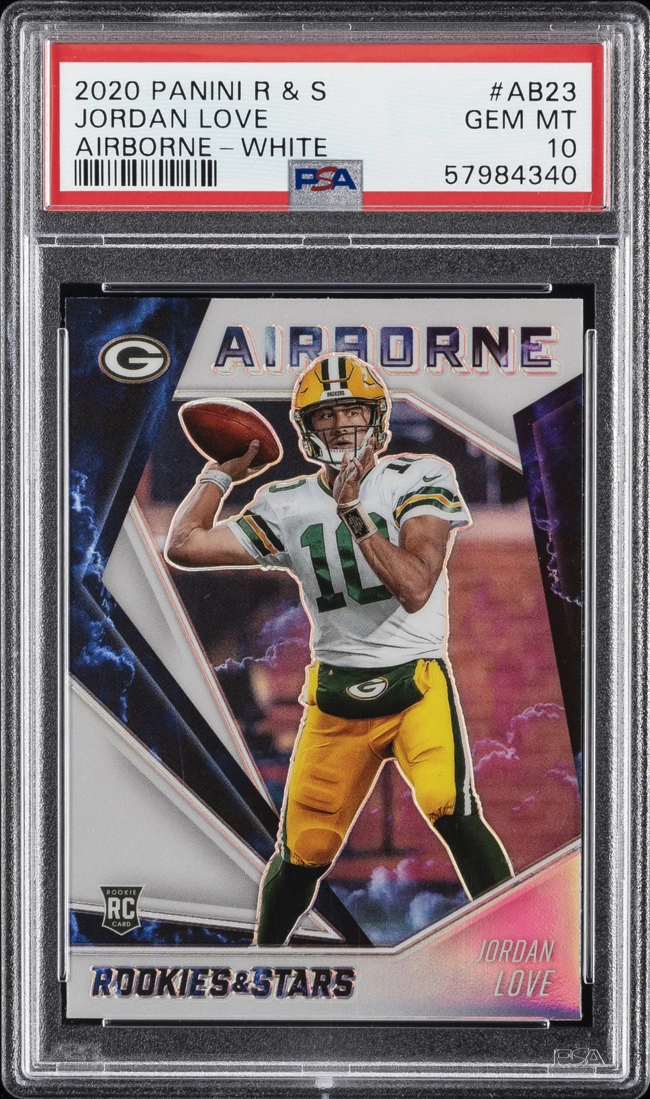 Jordan Love Panini Rookies & Stars Airborne #AB23 White