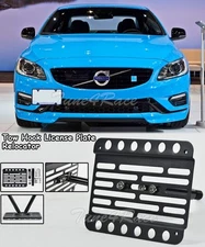 For 11-18 volvo s60 Front bumper Tow Hook License Plate Bracket relocator Mount