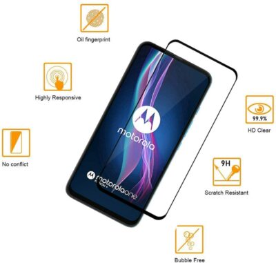 Premium Full Screen Cover Moto G Fast,G Stylus Tempered Glass Screen Protector 