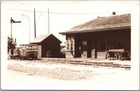 1961 FARGO, North Dakota RPPC Photo Postcard BONANZAVILLE - Railroad Depot View