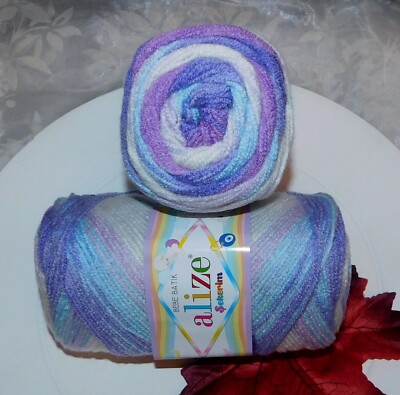 *ALIZE-Sekerim Bebe Batik*100g*Farbverlauf*Stricken*Häkeln*Wolle*6664