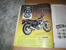 Vintage Kawasaki Z-1 Cycle ad for LESTER WHEELS CAST Alloy 900cc