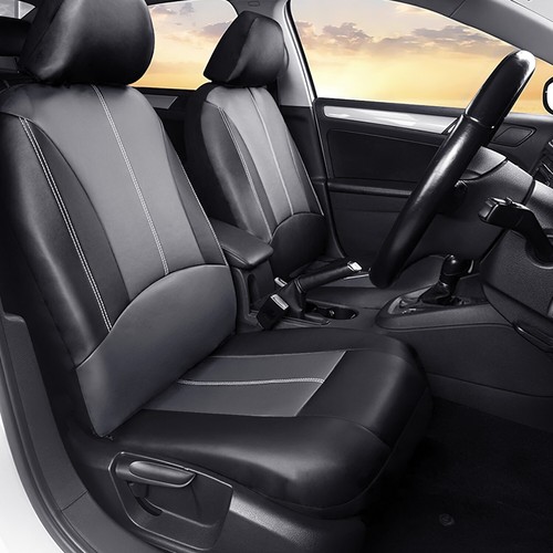 For Honda Civic Car Seat Covers Full Set Pu Leather Front Rear Protector Cushion - Foto 4 di 30