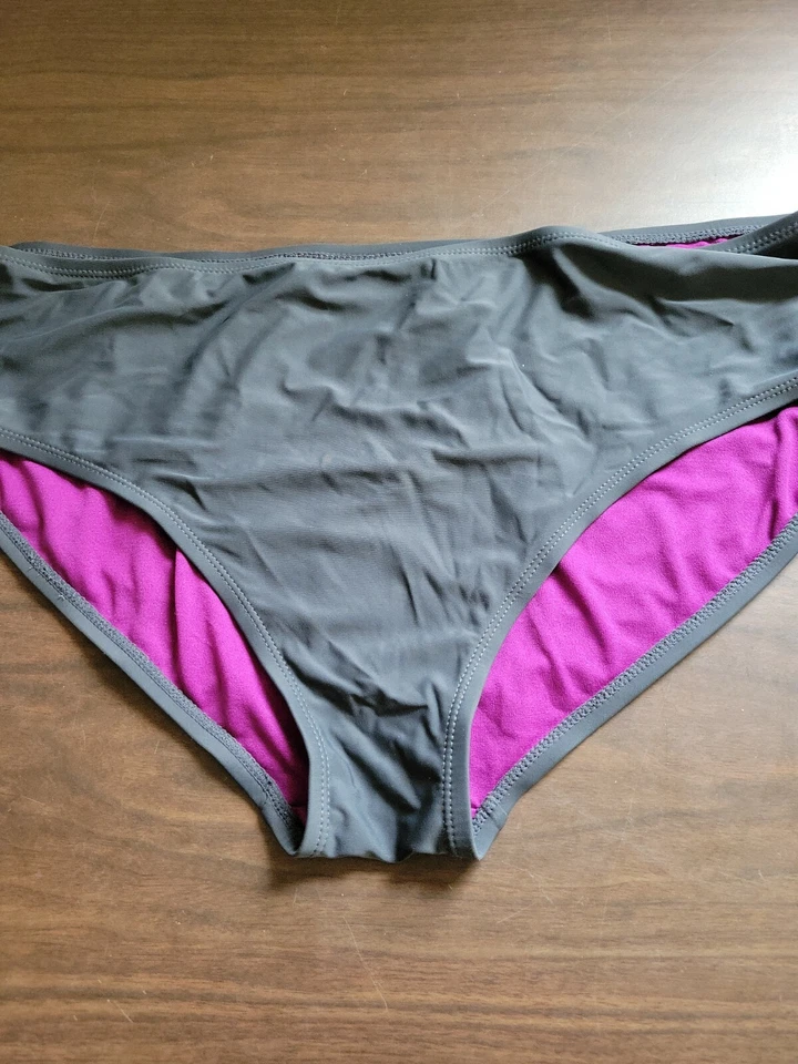 Traje de baño deportivo Everlast parte inferior de bikini solo más 26W gris cordón lazos laterales Foto 2 de 4