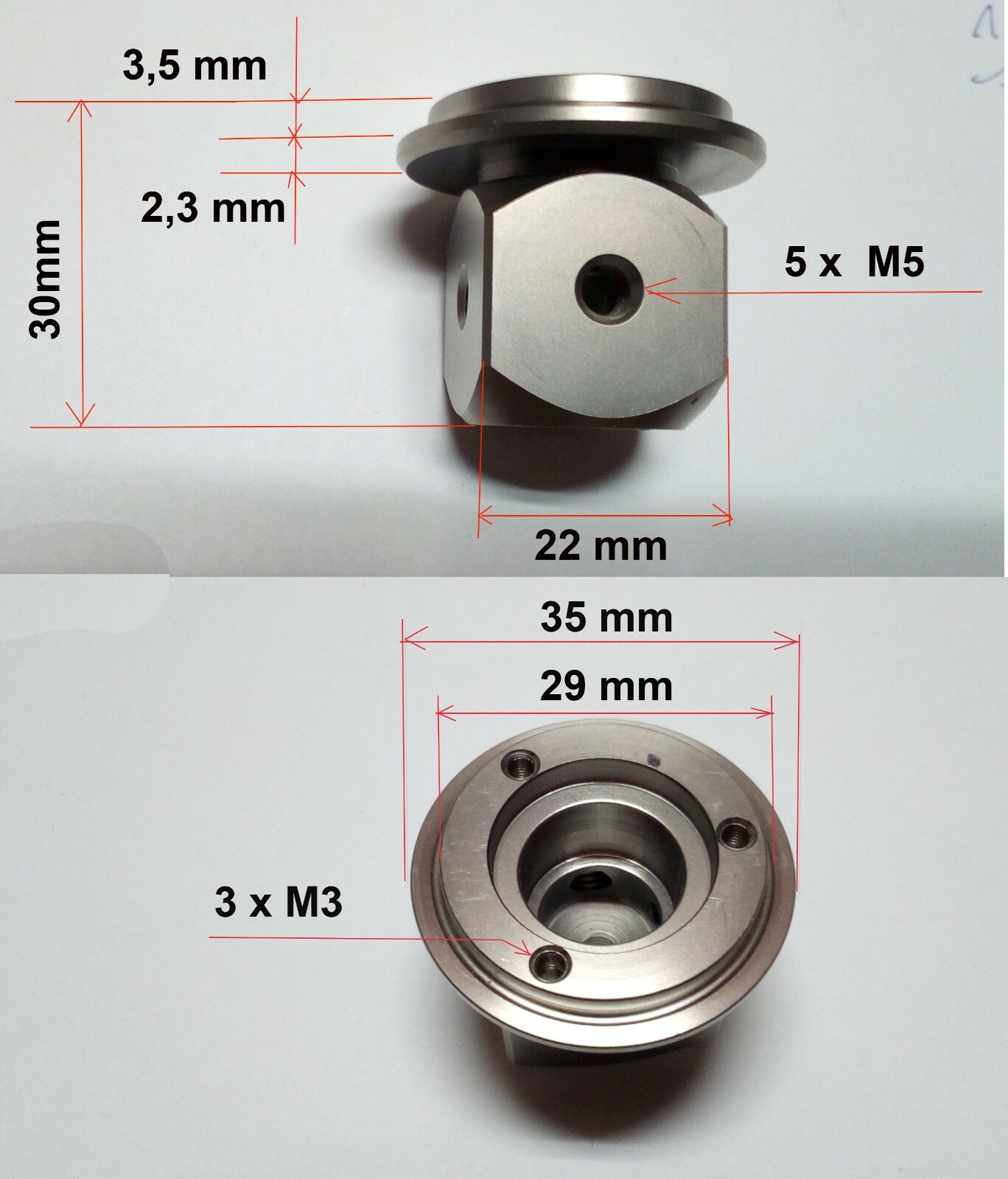M5 Cube Titane de 22mm avec lentille analogue Zeiss stabilisatrice de faisceau