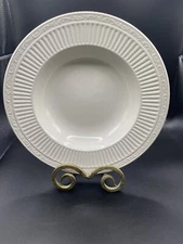 4 Mikasa Italian Countryside 9 1/2" Rimmed Soup/Pasta Bowls Ribbed & Scroll Rim