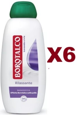 6 PCS BOROTHALCO RELAXING LAVENDER AND IRIS BATH FOAM 450ML BATH FOAM