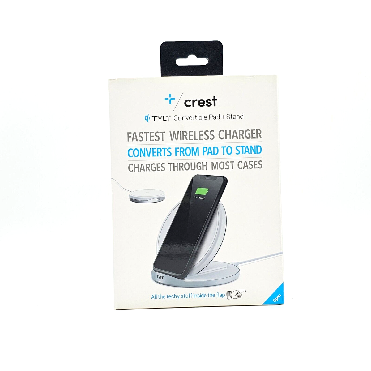 Tylt Crest Qi Certified Wireless Charger for Apple iPhone Airpods