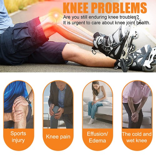 Household Knee Massager Far Infrared Heat Vibration Therapy Knee Joint Care Tool - Picture 7 of 12