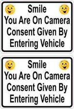 3.5in x 2.5in Happy Faces Smile You Are on Camera Vinyl Stickers