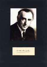 ACTOR & THEATRE MANAGER Walter Hampden autograph, signed album page mounted