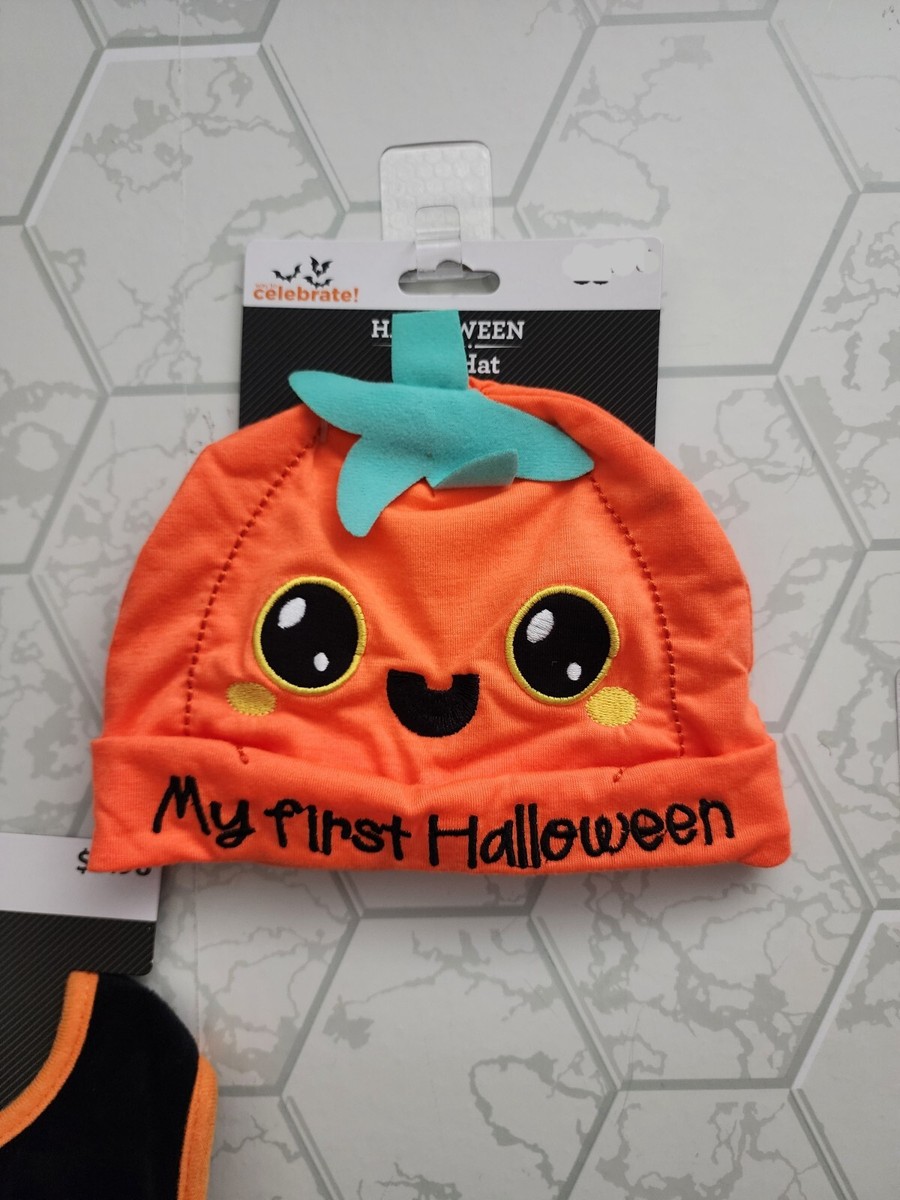 Ensemble Halloween Bébé Fille 6 Mois Carter's - 4 Pièces Avec Bavoir Et Chaussons Neuf Avec étiquettes