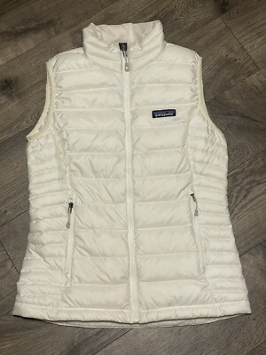 Patagonia Women’s XS Down Sweater Vest White Full ZIP