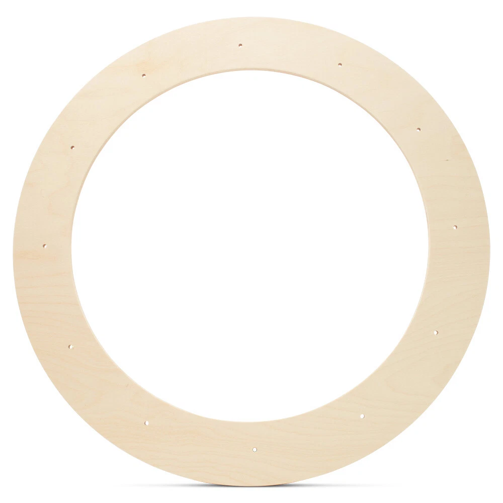 Extra-Large Wreath Frame 18-inch Diameter, Pack of 1 Wood Wreath Forms, Wood Rings for Crafts & Door Wreath with Lights, by Woodpeckers