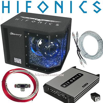 Hifonics 1000 Watt Basspack MBP1000.4 Auto Hifi Bass Anlage PKW Komplett Set