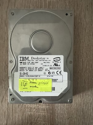 IBM Festplatte OEM Model : IC35L040AVVN07-0