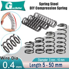 Compression Spring Steel 0.4mm Wire Dia 3mm - 10mm OD Small Pressure Springs