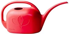 Novelty Root and Vessel Indoor Long Spout Plastic Watering Can, Red, 1 Gallon