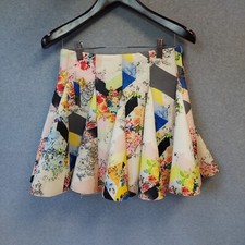 Someone Like Me Womens Size 10 Mini Floral Pleated Skirt
