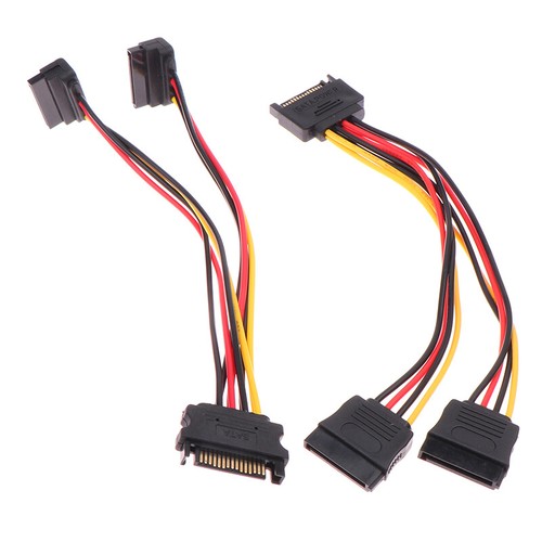 1PC SATA Power Y Splitter Cable 15 Pin Male To Dual 15 Pin Female Power Cable - Afbeelding 6 van 12