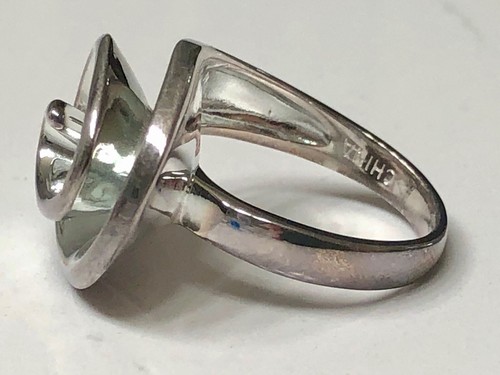 Rose Swirl Design Ring, size 8, Sterling Silver 925 - Picture 4 of 7