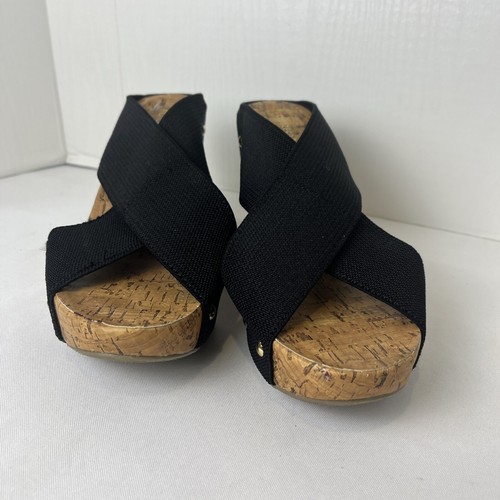 Montego Bay Club Platform Cork Wedge Sandals Heels Studded Women’s Shoe Size 8 - Picture 2 of 14