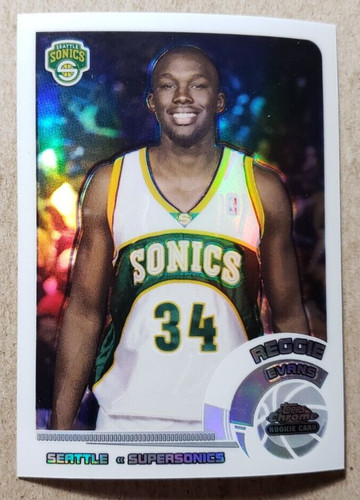 Reggie Evans [White Refractor] #28 2002 Topps Chrome card