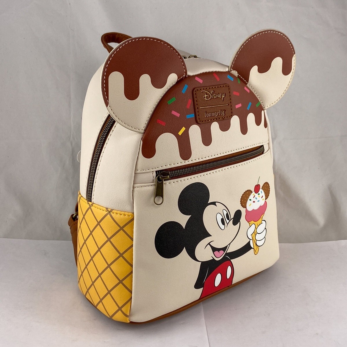 Mickey ice cream cone backpack Amazon.com: Loungefly Disney Mickey Mouse Ice Cream Mini  main image 2
